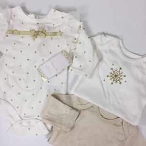 ❄ New Rene Rofe Set of 3 Baby Body Suit